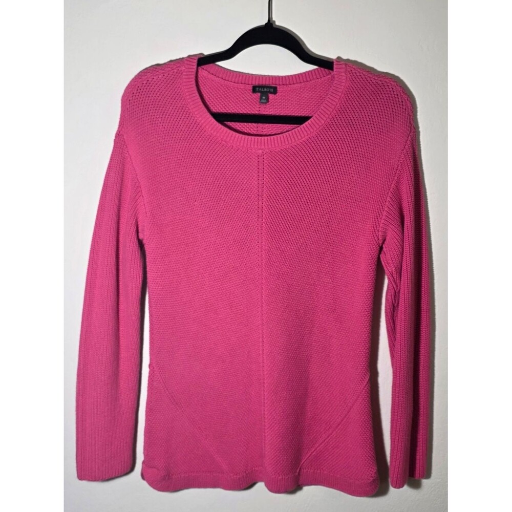 Talbots Hot Pink Crewneck Knit Sweater M